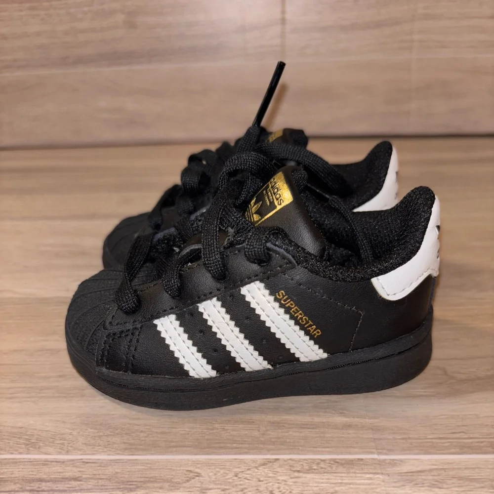 Adidas Black White Superstar sneakers